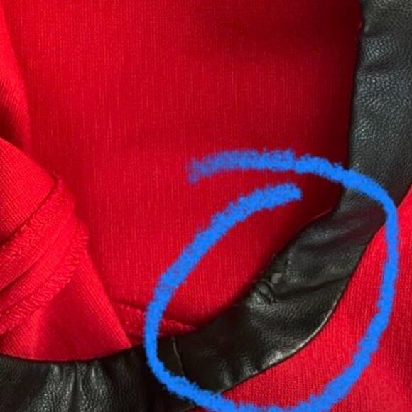 TALBOTS Knitted Red Women's Sheath Dress with black edging, sleeveless, size 6 - Picture 13 of 14